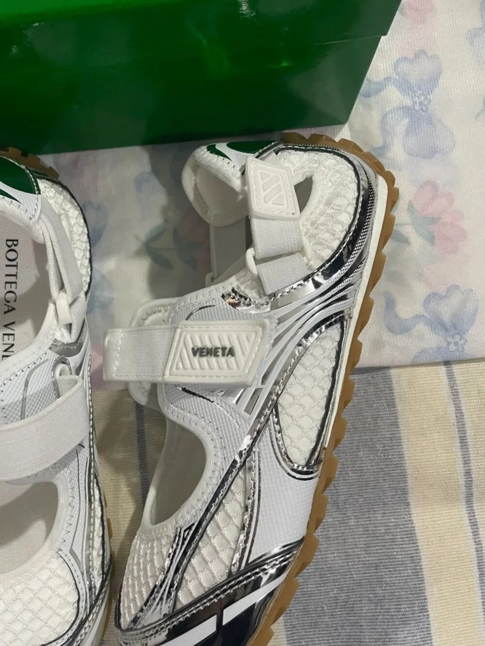 Bottega Veneta Orbit Flash Velcro Mary Jane Sneakers